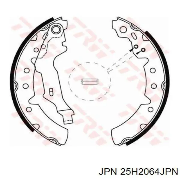 25H2064-JPN JPN zapatas de frenos de tambor traseras