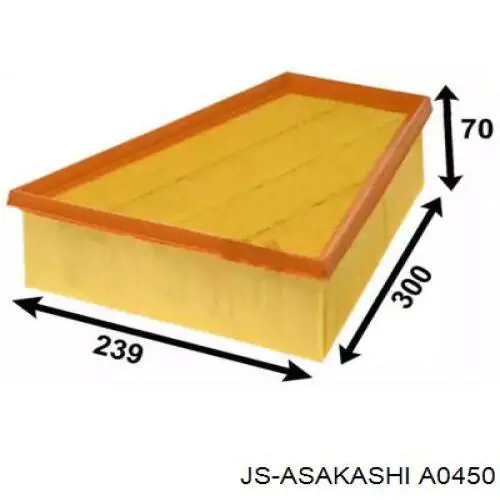 A0450 JS Asakashi filtro de aire