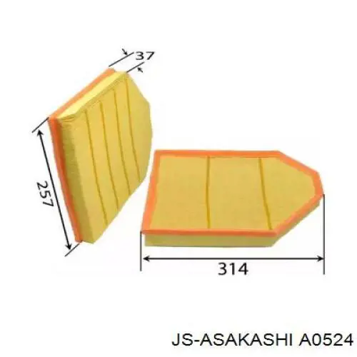 A0524 JS Asakashi filtro de aire