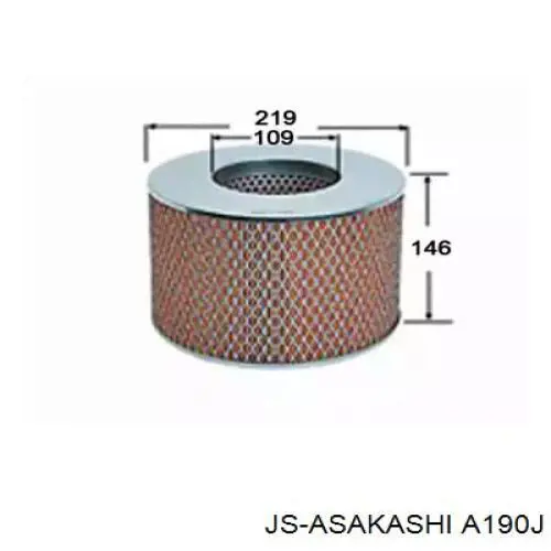 A190J JS Asakashi filtro de aire