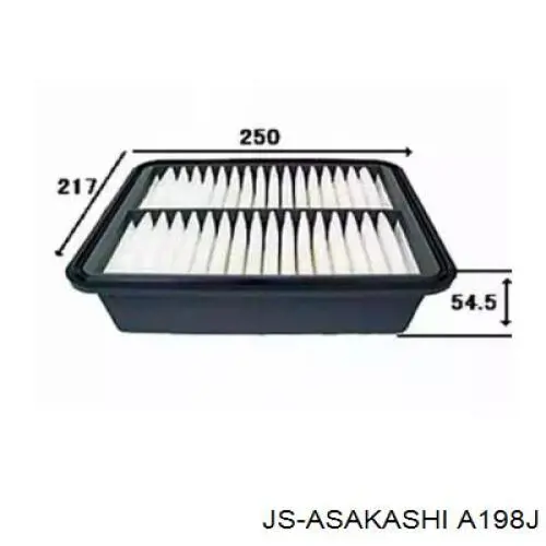 A198J JS Asakashi filtro de aire