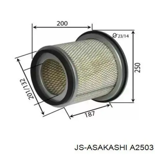 A2503 JS Asakashi filtro de aire