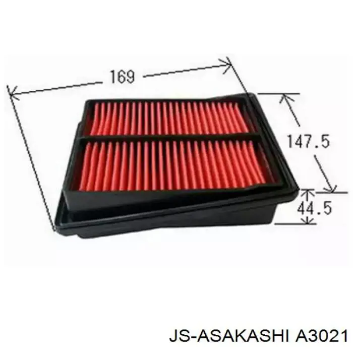 A3021 JS Asakashi Filtro de aire de motor