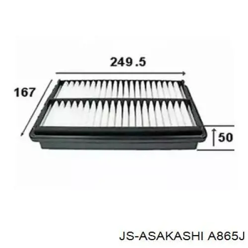 A865J JS Asakashi filtro de aire