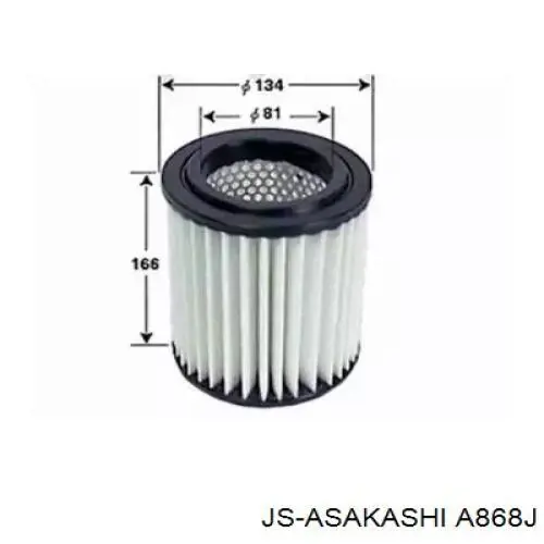A868J JS Asakashi filtro de aire