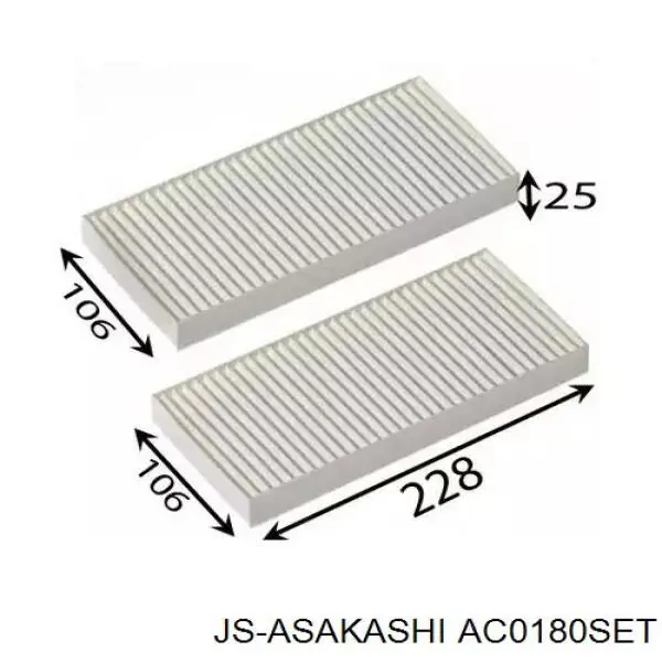 AC0180SET JS Asakashi filtro de habitáculo