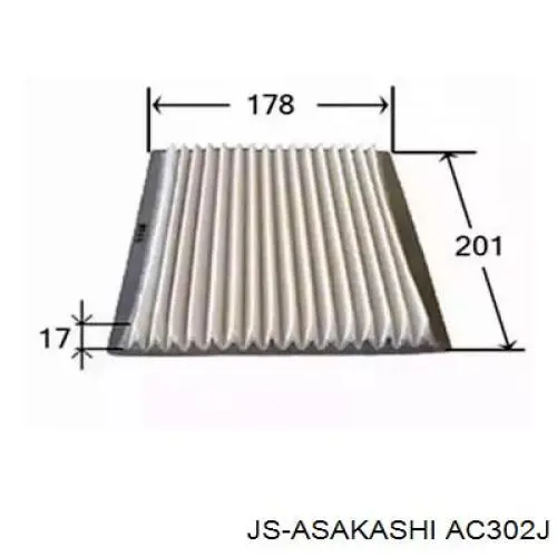 AC302J JS Asakashi filtro habitáculo
