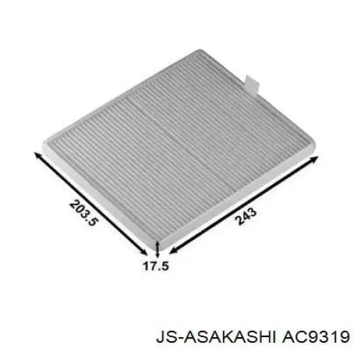 AC9319 JS Asakashi filtro de habitáculo