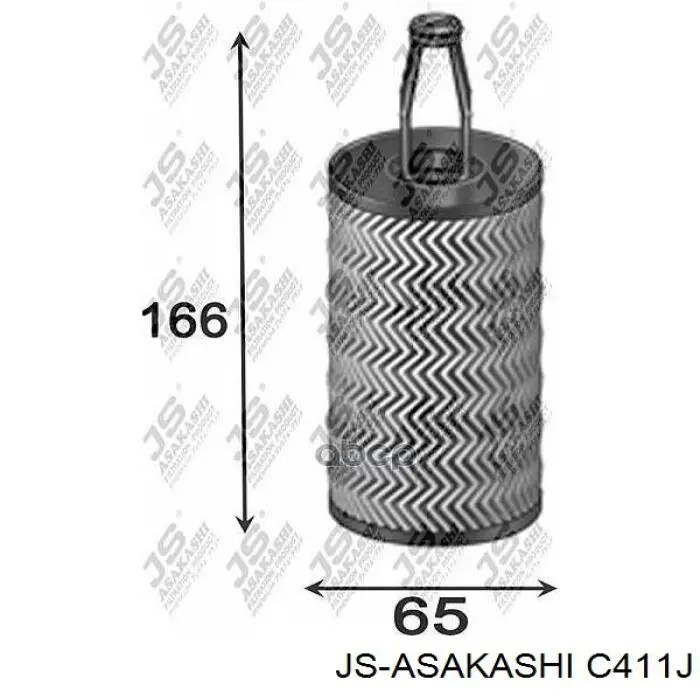 C411J JS Asakashi filtro de aceite