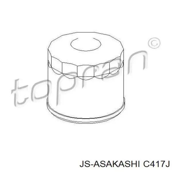 C417J JS Asakashi filtro de aceite