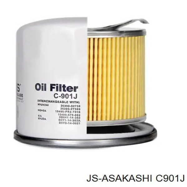 C901J JS Asakashi filtro de aceite