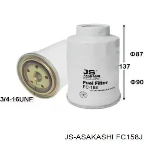 Comprar FC158J JS Asakashi Filtro diesel