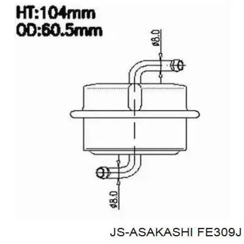 FE309J JS Asakashi filtro combustible