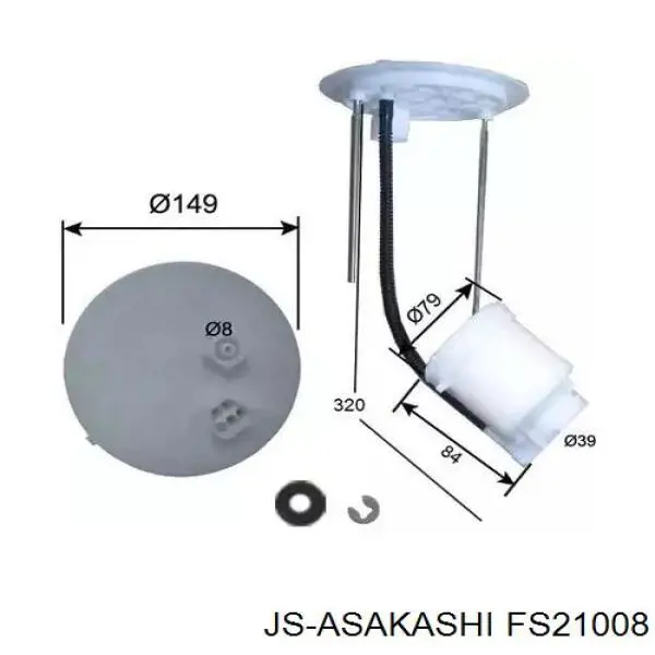 FS21008 JS Asakashi filtro combustible