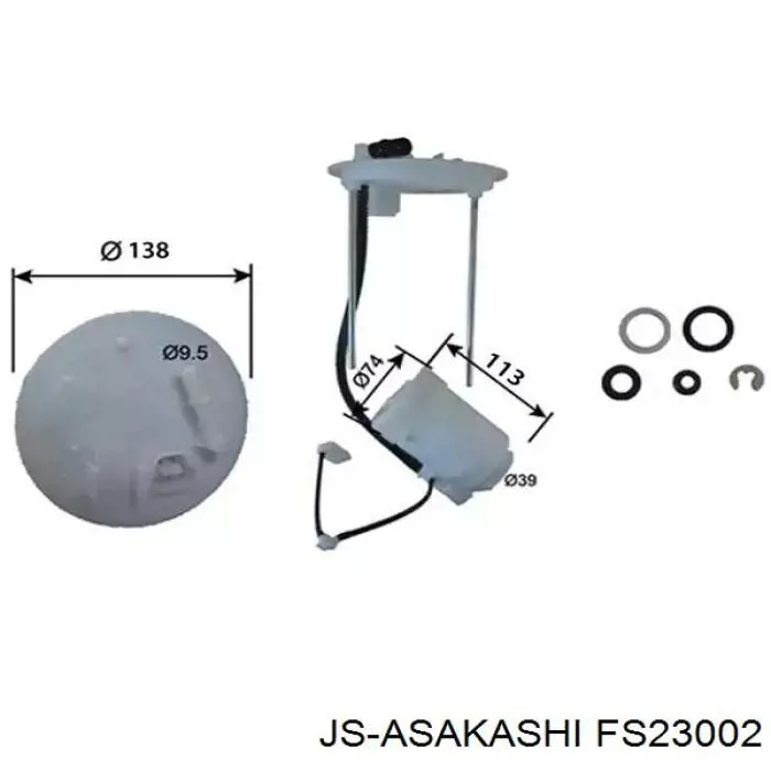 Filtro combustible JS Asakashi FS23002 precio, desde 34,89 EUR