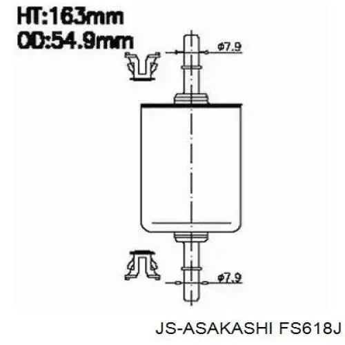 FS618J JS Asakashi filtro combustible