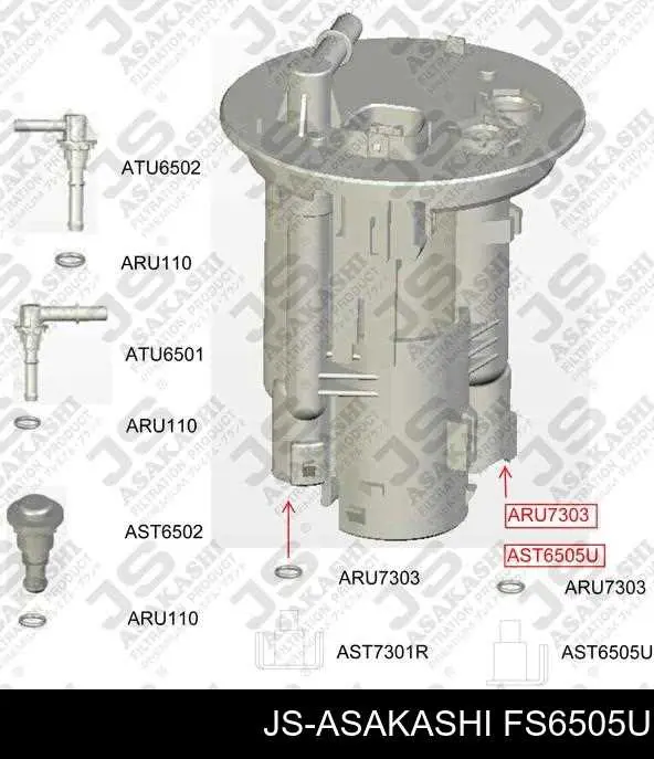 Filtro de combustible FS6505U JS Asakashi