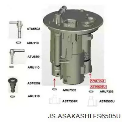 FS6505U JS Asakashi filtro de combustible