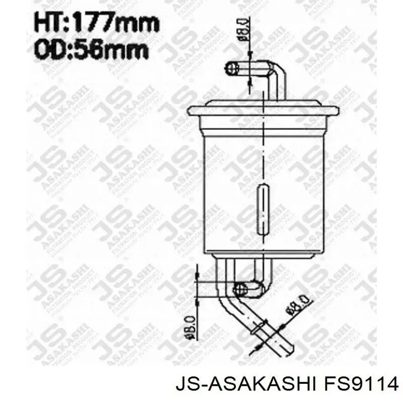 FS9114 JS Asakashi filtro combustible