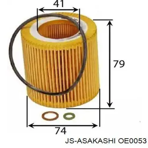Filtro de aceite OE0053 JS Asakashi