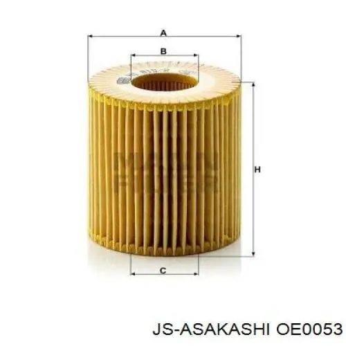OE0053 JS Asakashi Filtro aceite