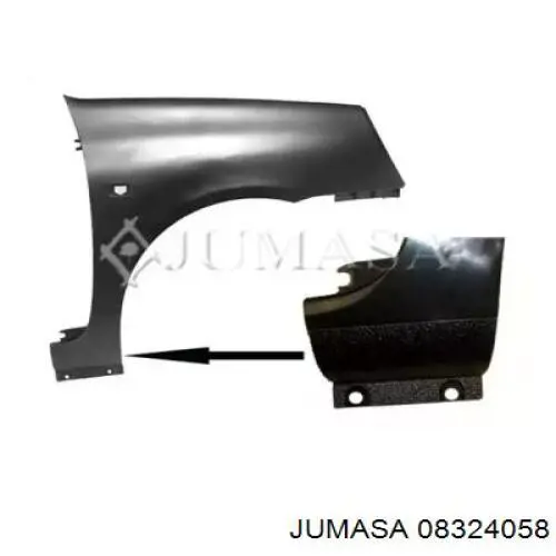 Guardabarros delanteros derecho Jumasa 08324058 precio, desde 112,46 EUR