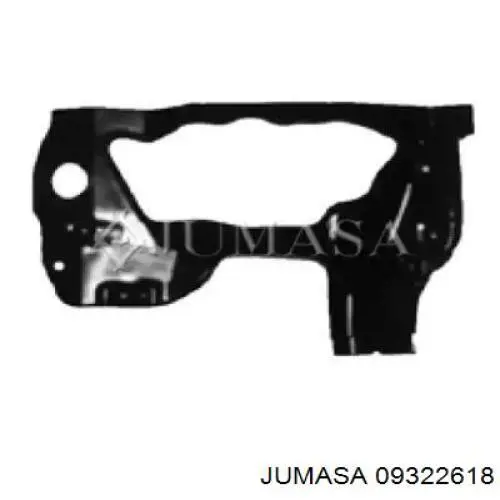 09322618 Jumasa soporte de radiador derecha (panel de montaje para foco)