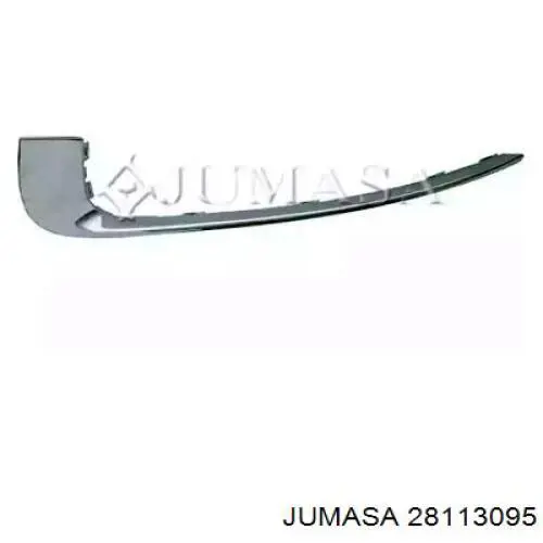 1400461 Opel moldura de parachoques delantero izquierdo