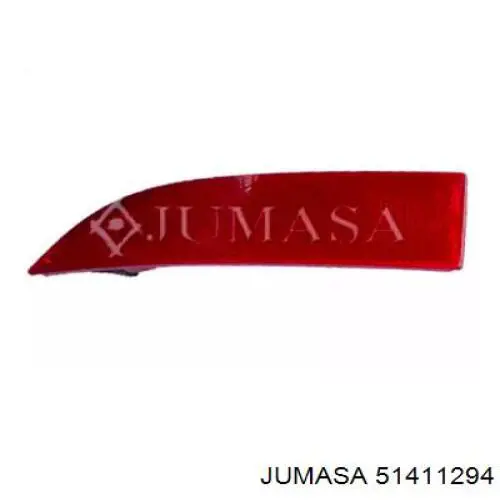 51411294 Jumasa reflector, parachoques trasero, izquierdo