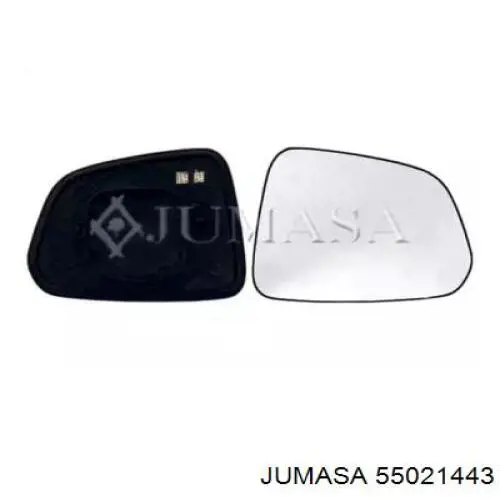 Cristal de espejo retrovisor derecho 93744168 General Motors