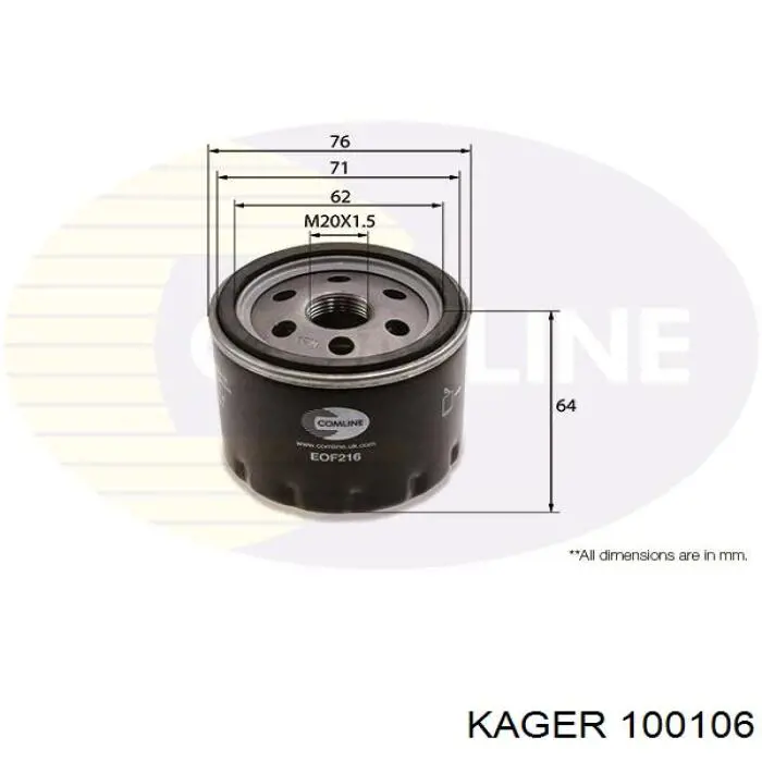 Filtro de aceite Renault Megane 1 LA0, LA1