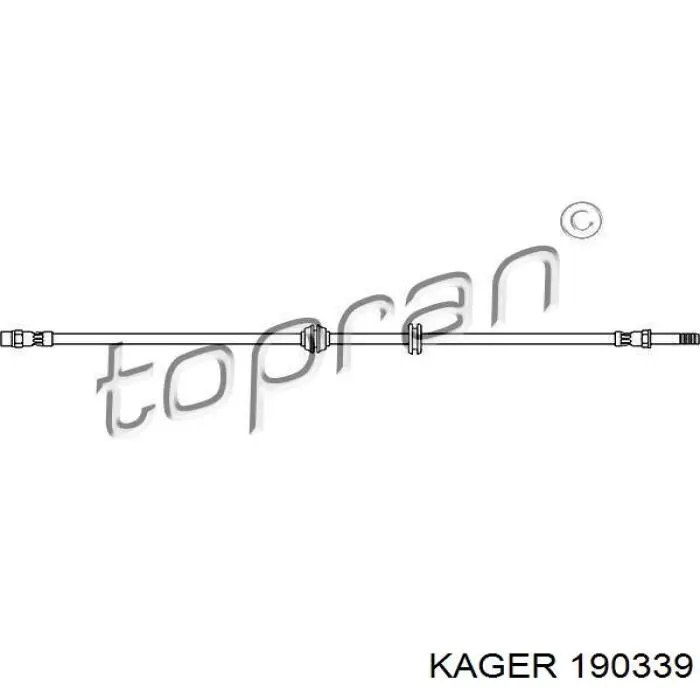 Cable de freno de mano trasero izquierdo para Audi 200 (44, 44Q)