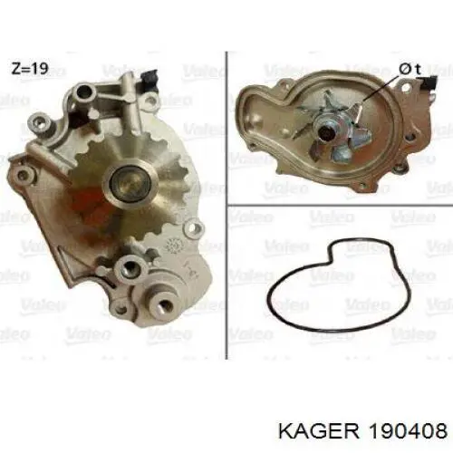 19-0408 Kager cable de freno de mano trasero derecho/izquierdo