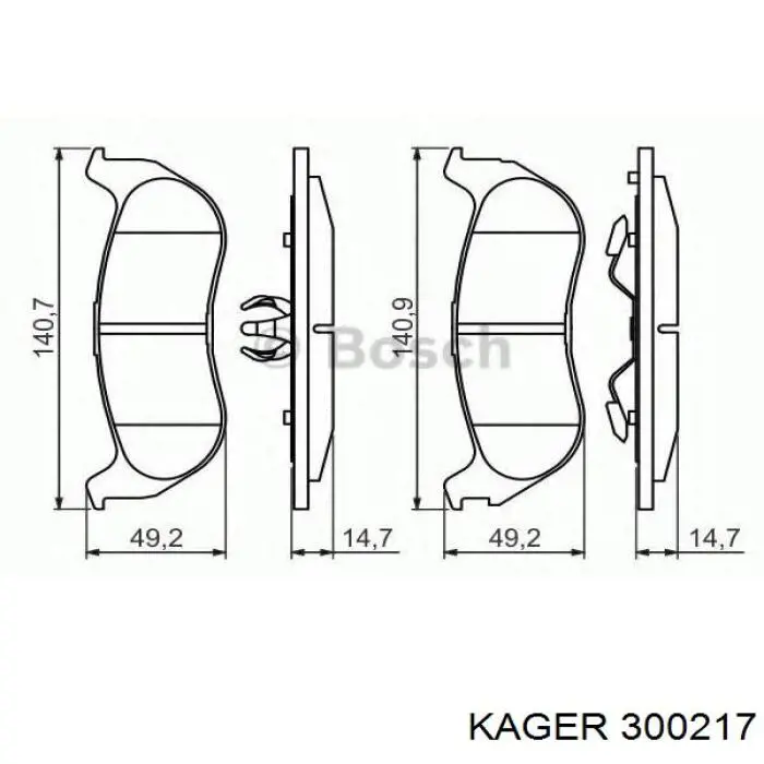 300217 Kager soporte motor delantero