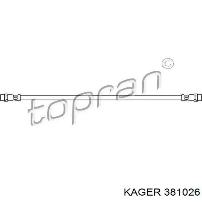 38-1026 Kager tubo flexible de frenos trasero