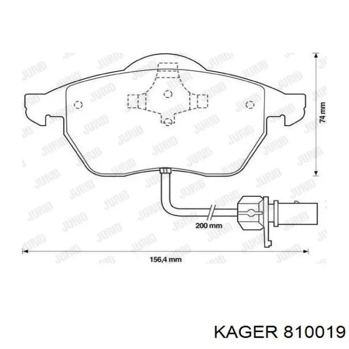 810019 Kager amortiguador trasero