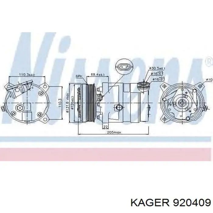 Compresor de aire acondicionado Opel Astra 51, 52, F35, M35