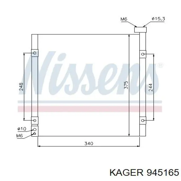 945165 Kager condensador aire acondicionado