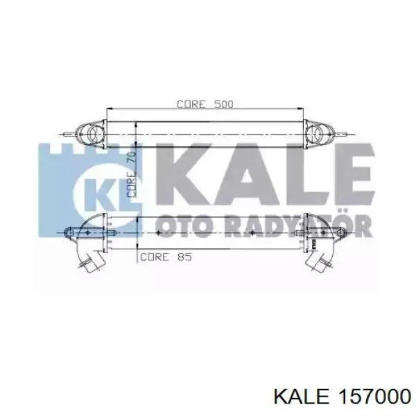 157000 Kale radiador de aire de admisión