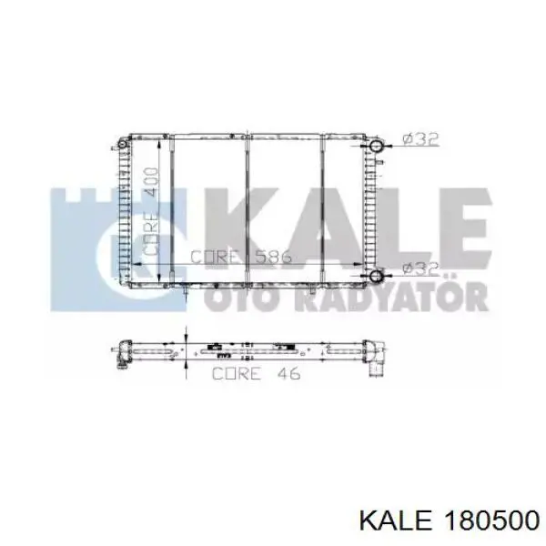 180500 Kale radiador refrigeración del motor