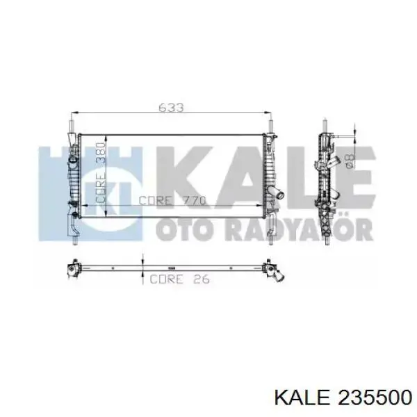 235500 Kale radiador refrigeración del motor