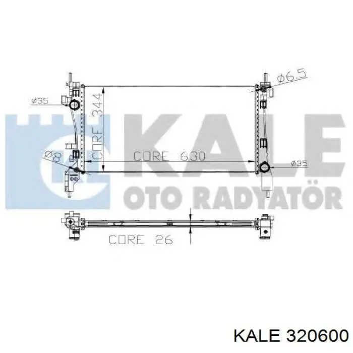 320600 Kale radiador refrigeración del motor