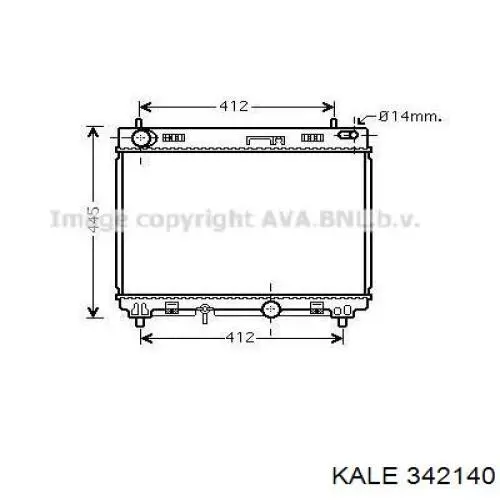 342140 Kale radiador refrigeración del motor