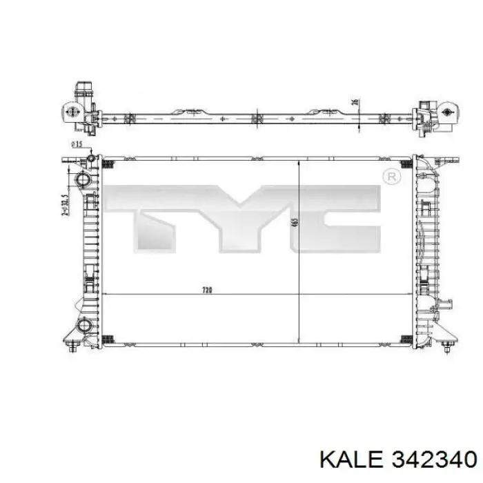 342340 Kale radiador refrigeración del motor