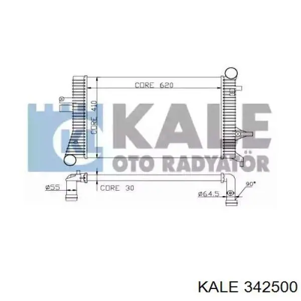 342500 Kale radiador de aire de admisión