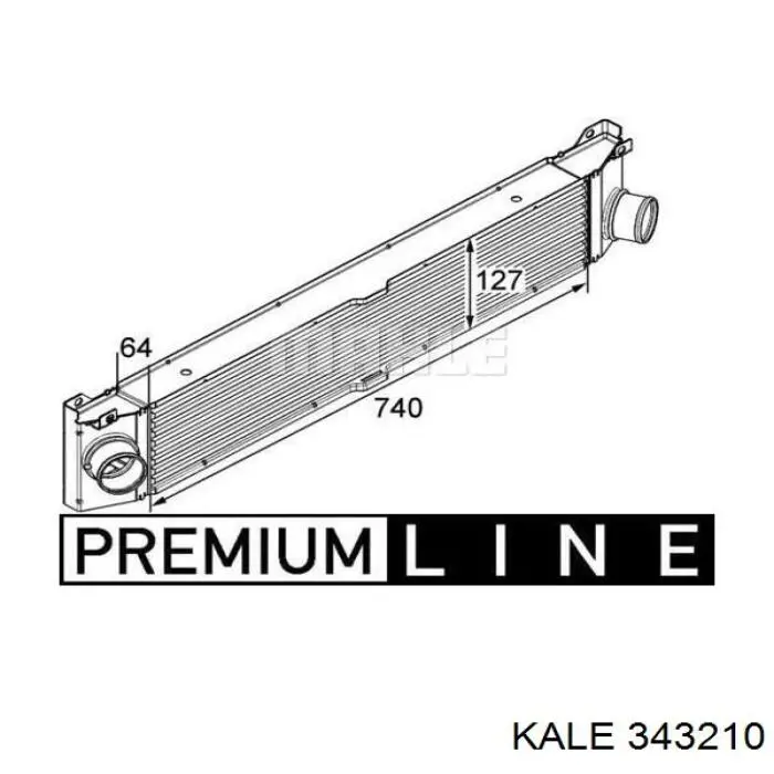 343210 Kale radiador de aire de admisión