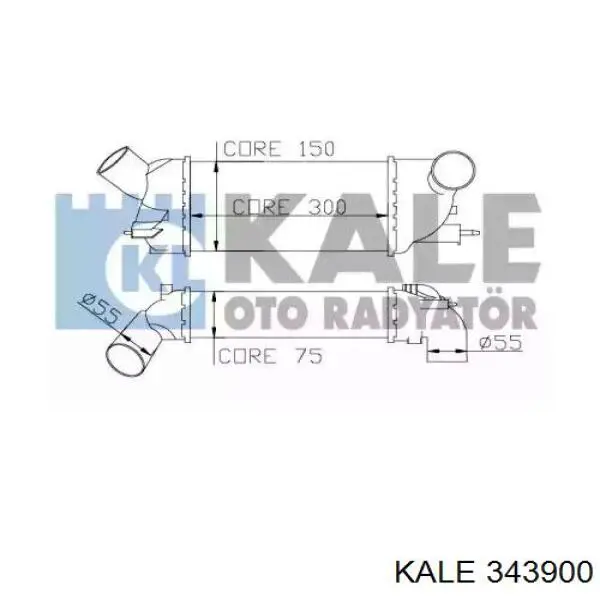 343900 Kale Radiador de intercooler