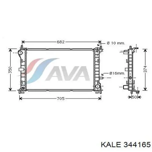 344165 Kale radiador refrigeración del motor