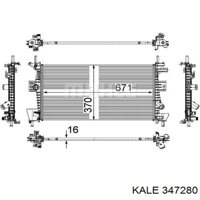Radiador 347280 Kale
