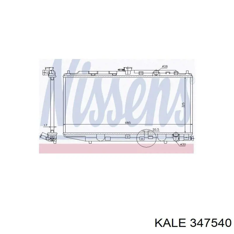 347540 Kale radiador refrigeración del motor